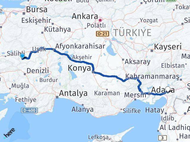 Uşak Eşme Osmaniye Arası Kaç Km - Yol Haritası