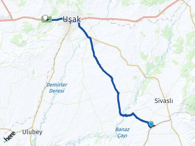 Ağaçbeyli Uşak Üniversitesi Arası Kaç Km - Yol Tarifi