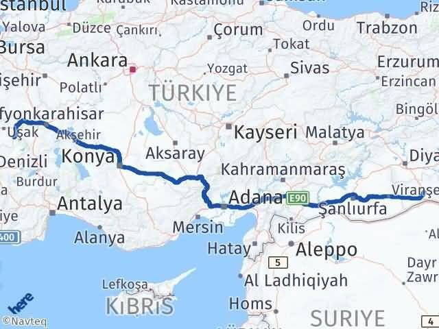 Sivaslı Mardin Arası Kaç Km - Yol Tarifi