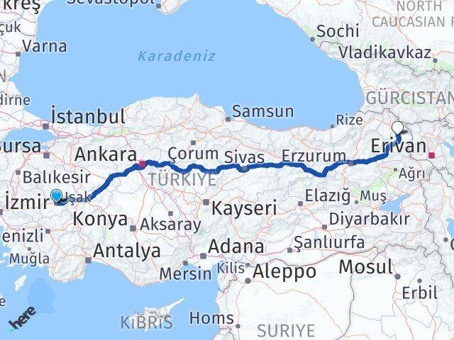 Uşak Susuz Kars Arası Kaç Km - Yol Haritası