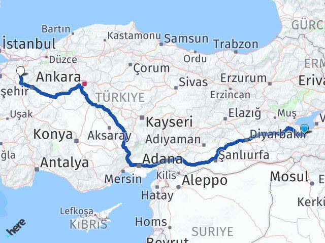 Van Bahçesaray Bilecik Arası Kaç Km - Yol Haritası