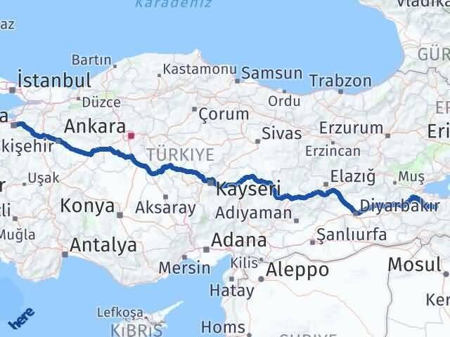 Van Bahçesaray Bursa Arası Kaç Km - Yol Haritası