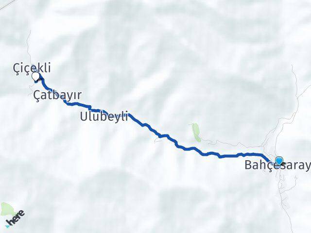 Van Bahçesaray Çiçekli Bahçesaray Arası Kaç Km - Yol Haritası