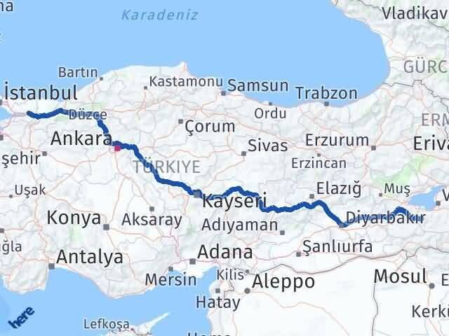 Van Bahçesaray Kocaeli Arası Kaç Km - Yol Haritası