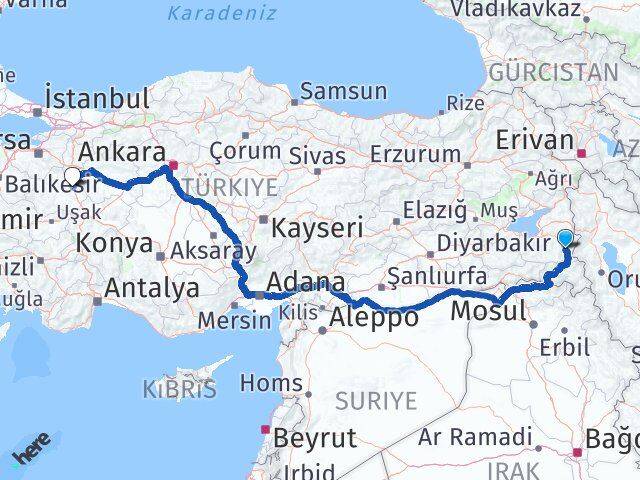 Başkale Kütahya Arası Kaç Km - Yol Tarifi