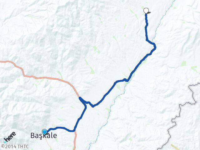 Van Başkale Yanal Başkale Arası Kaç Km - Yol Haritası