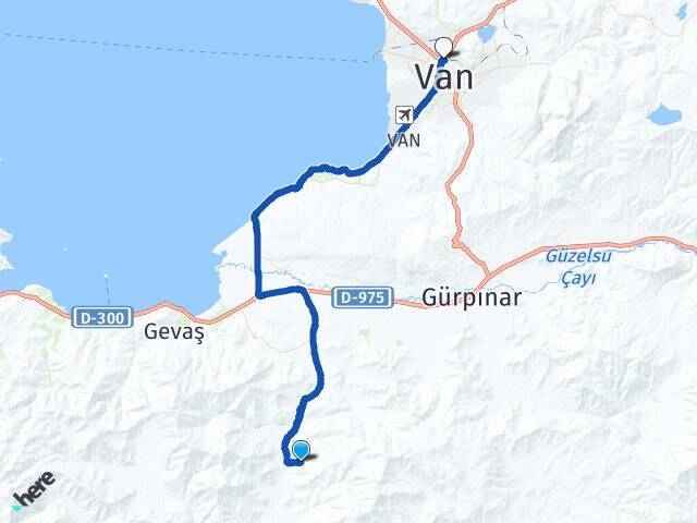 Derebaşı Van Otogarı Arası Kaç Km - Yol Tarifi