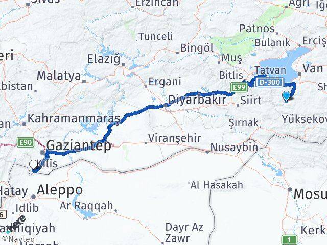 Çatak Kilis Arası Kaç Km - Yol Tarifi