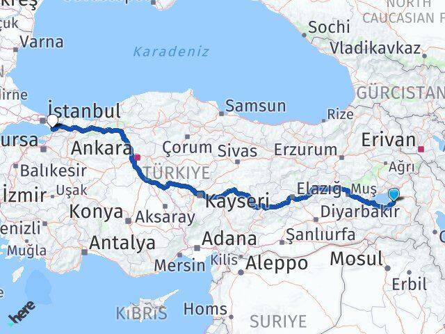 Van Çayırova Kocaeli Arası Kaç Km - Yol Haritası