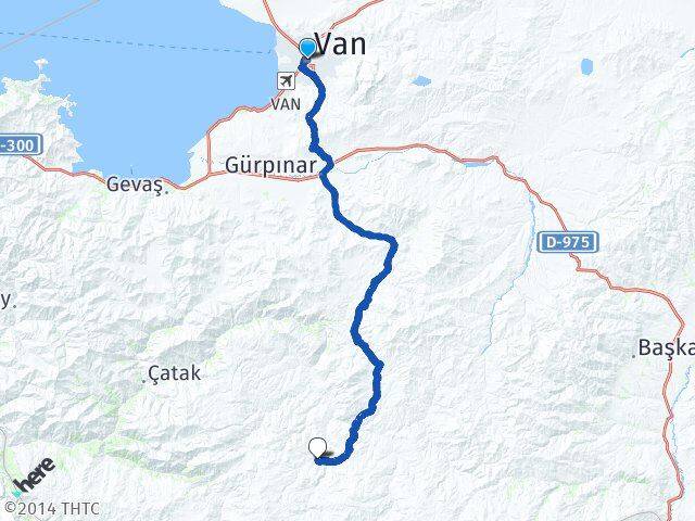 Van Dikbıyık Gürpınar Arası Kaç Km - Yol Haritası