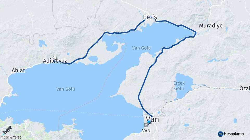 Van Edremit Adilcevaz Bitlis Arası Kaç Km - Yol Haritası