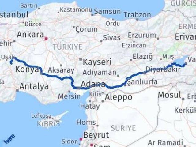 Van Edremit Afyonkarahisar Arası Kaç Km - Yol Haritası