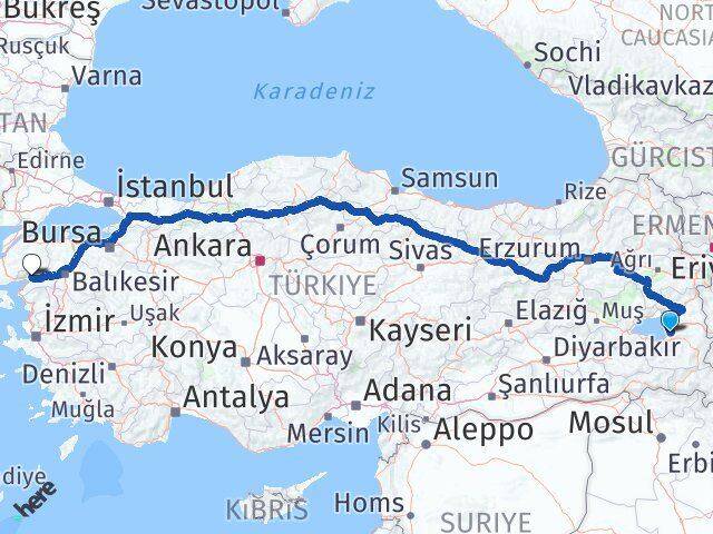 Van Edremit Edremit Balıkesir Arası Kaç Km - Yol Haritası