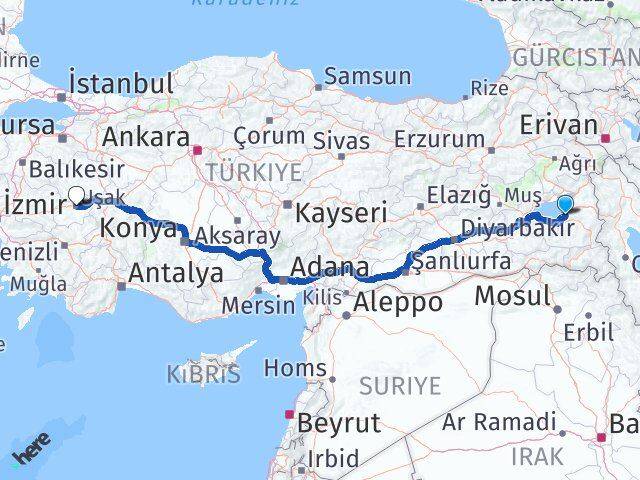 Van Edremit Uşak Arası Kaç Km - Yol Haritası