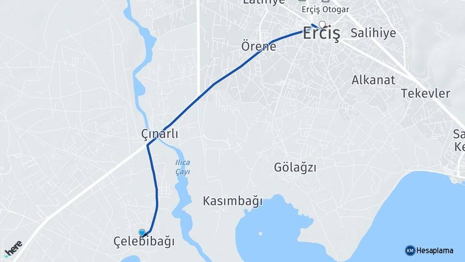 Çelebibağı Erciş Arası Kaç Km - Yol Tarifi