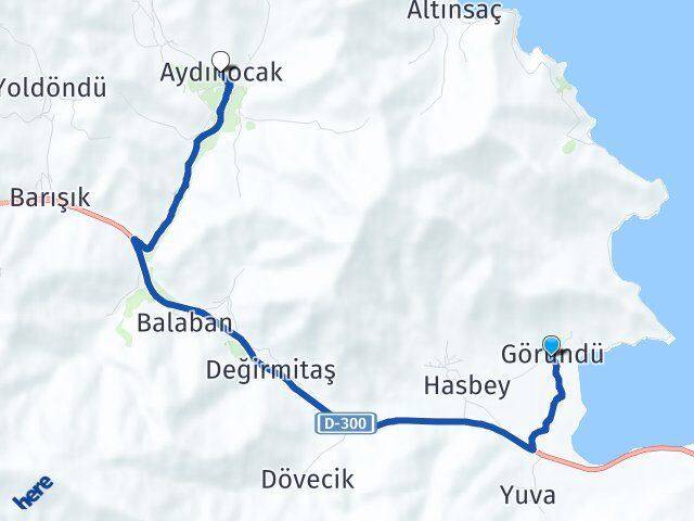 Göründü Aydınocak Arası Kaç Km - Yol Tarifi