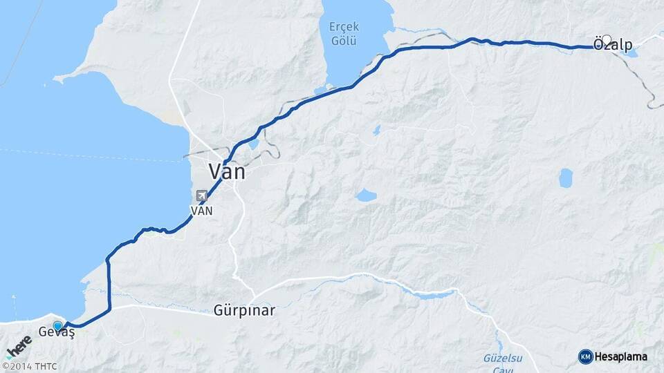 Van Gevaş Özalp Arası Kaç Km - Yol Haritası