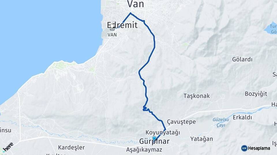 Gürpınar Van Ferit Melen Havalimanı Arası Kaç Km - Yol Tarifi