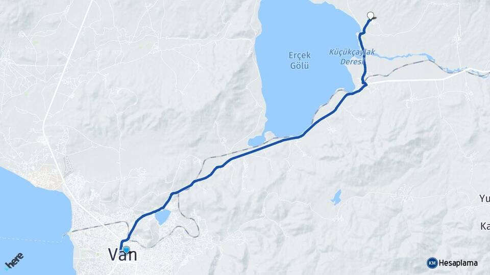 Van Karagündüz İpekyolu Arası Kaç Km - Yol Haritası