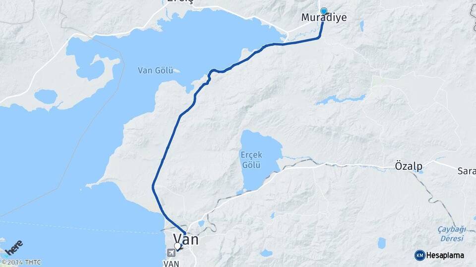 Van Muradiye Edremit Arası Kaç Km - Yol Haritası