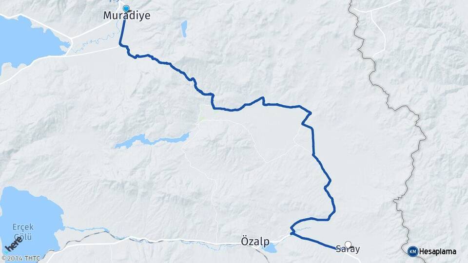 Van Muradiye Saray Arası Kaç Km - Yol Haritası