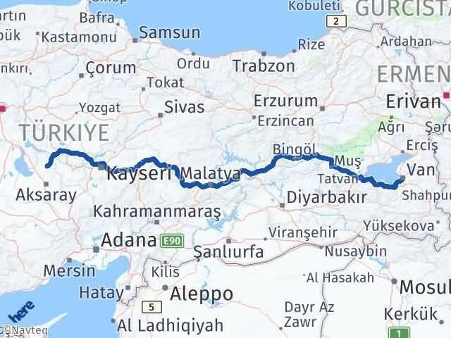 Van Ortaköy Arası Kaç Km - Yol Tarifi