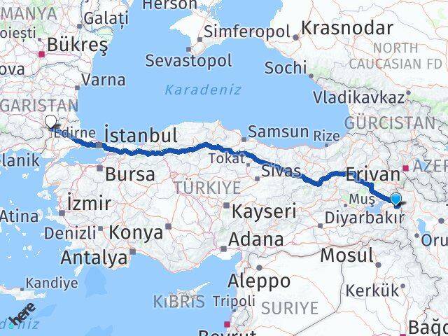 Özalp Edirne Arası Kaç Km - Yol Tarifi