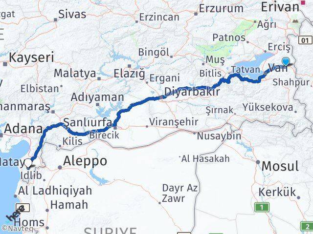 Özalp Hatay Arası Kaç Km - Yol Tarifi