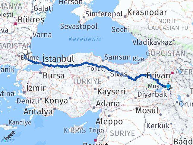 Özalp Kırklareli Arası Kaç Km - Yol Tarifi