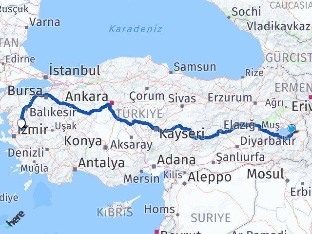 Van Saruhanlı Manisa Arası Kaç Km - Yol Haritası