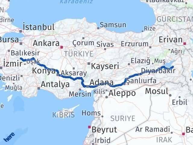 Van Simav Kütahya Arası Kaç Km - Yol Haritası