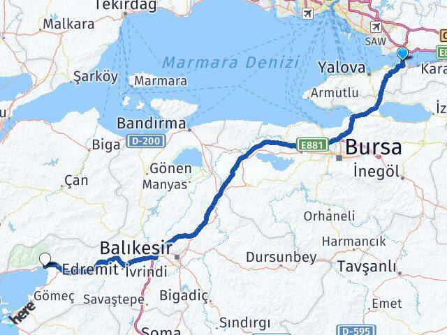 Hersek Akçay Arası Kaç Km - Yol Tarifi