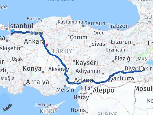 Yalova Altınova Siirt Arası Kaç Km - Yol Haritası