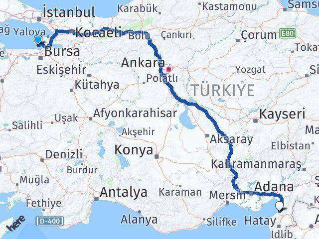 Kapaklı İskenderun Arası Kaç Km - Yol Tarifi