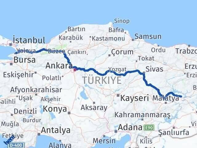 Çiftlikköy Elazığ Arası Kaç Km - Yol Tarifi