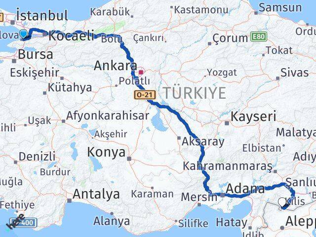 Çiftlikköy Kilis Arası Kaç Km - Yol Tarifi