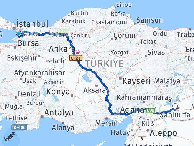 Yalova Karaköprü Arası Kaç Km - Yol Tarifi