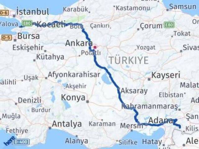 Yalova Musabeyli Kilis Arası Kaç Km - Yol Haritası
