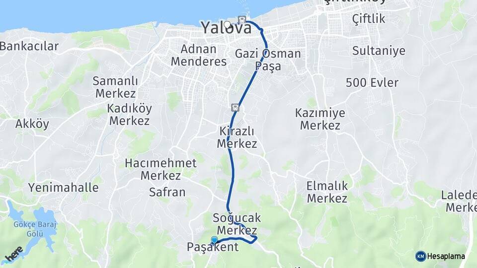 Paşakent Yalova Arası Kaç Km - Yol Tarifi