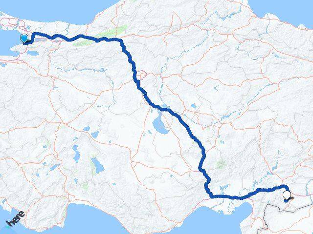 Yalova Şahinbey Gaziantep Arası Kaç Km - Yol Haritası