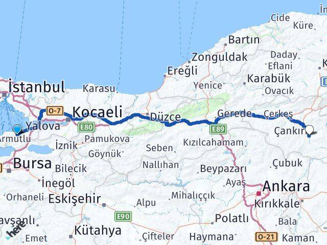 Termal Çankırı Arası Kaç Km - Yol Tarifi
