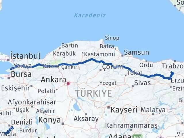Termal Gümüşhane Arası Kaç Km - Yol Tarifi