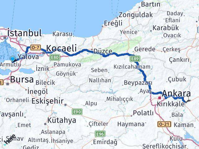 Termal Kırıkkale Arası Kaç Km - Yol Tarifi