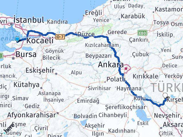 Termal Kırşehir Arası Kaç Km - Yol Tarifi
