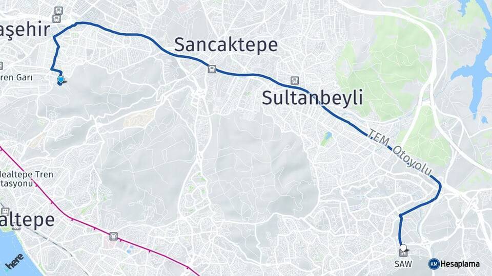 Yeditepe Üniversitesi Sabiha Gökçen Havalimanı Arası Kaç Km - Yol Tarifi