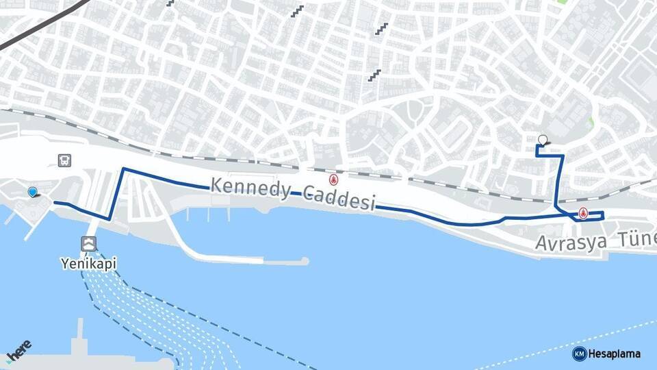 Yenikapı İdo Feribot Terminali Küçük Ayasofya Arası Kaç Km - Yol Tarifi