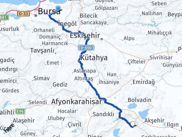 Yenişehir Havalimanı Yalvaç Arası Kaç Km - Yol Tarifi