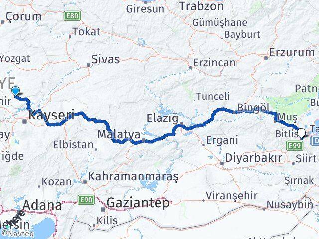 Boğazlıyan Bitlis Arası Kaç Km - Yol Tarifi