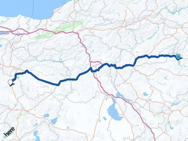 Yozgat Çekerek Kütahya Arası Kaç Km - Yol Haritası