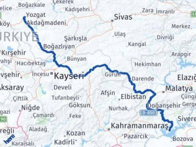 Yozgat Samsat Arası Kaç Km - Yol Tarifi
